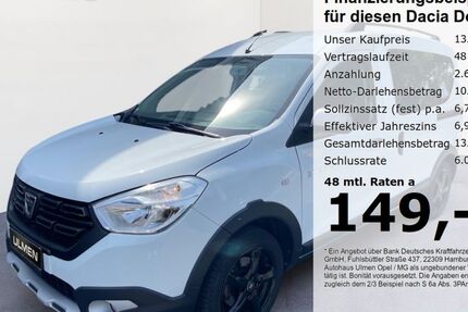 Dacia Dokker 87.420 km 13.444 € Düsseldorf 40231