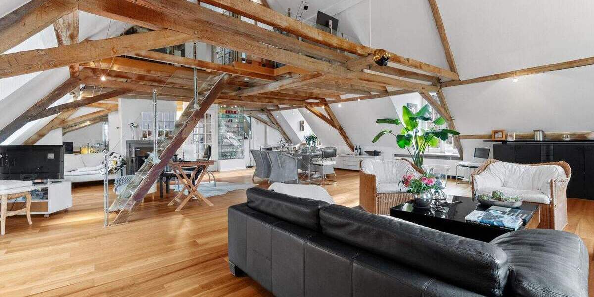 Nichts von der Stange: Einzigartiges Dachgeschoss plus Garten 3 zimmer