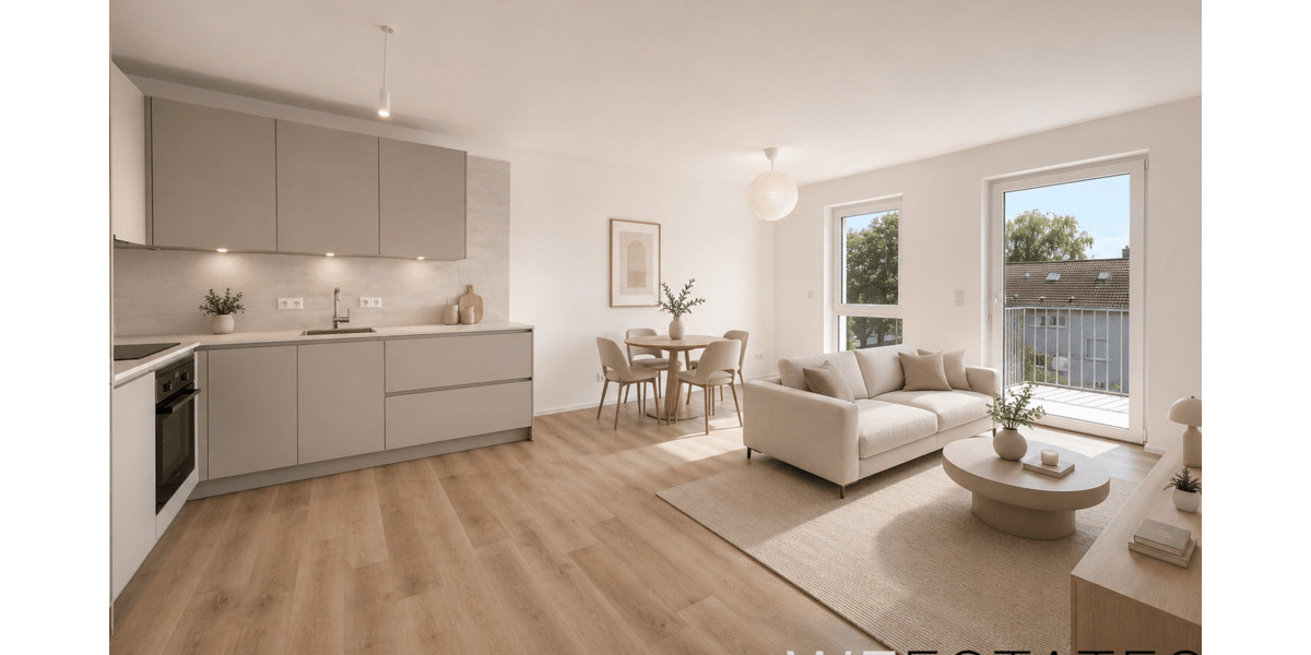 Etagenwohnung Düsseldorf Eller - 2 Zimmer, 64 m&sup2;, 1.320&euro; | Angebot:26554983