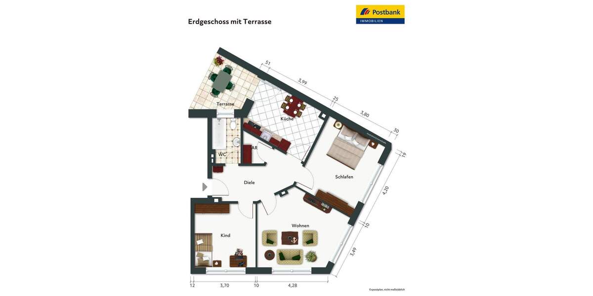 Etagenwohnung Duisburg Untermeiderich - 3 Zimmer, 82 m&sup2;, 129.000&euro; | Angebot:25686842