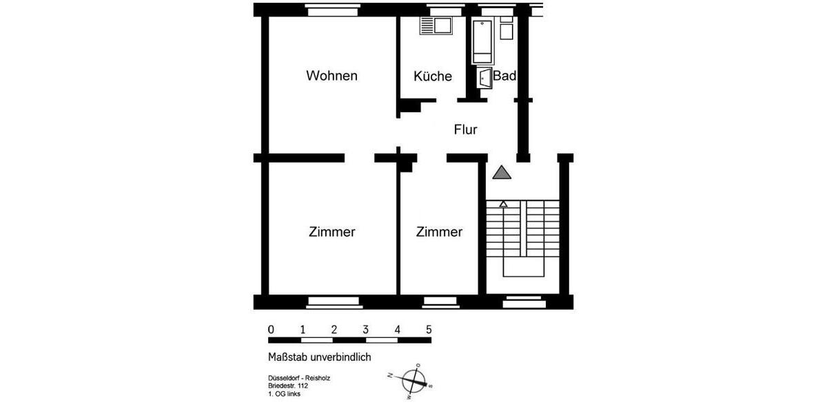 Sanierte Wohnung in Düsseldorf-Reisholz ab Februar 3 zimmer