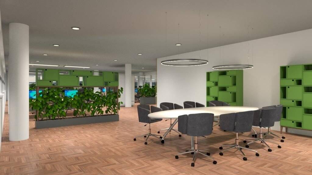 Bürofläche mit Blick über die Region zimmer