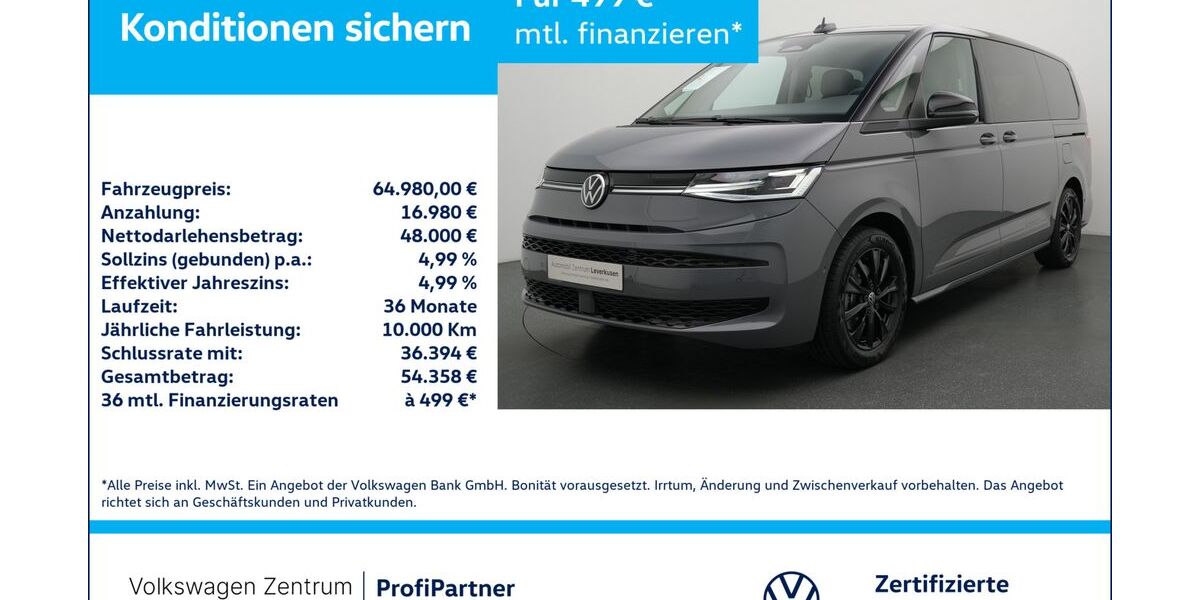 VW T7 Multivan 1.001 km 63.480 &euro; Leverkusen 51379