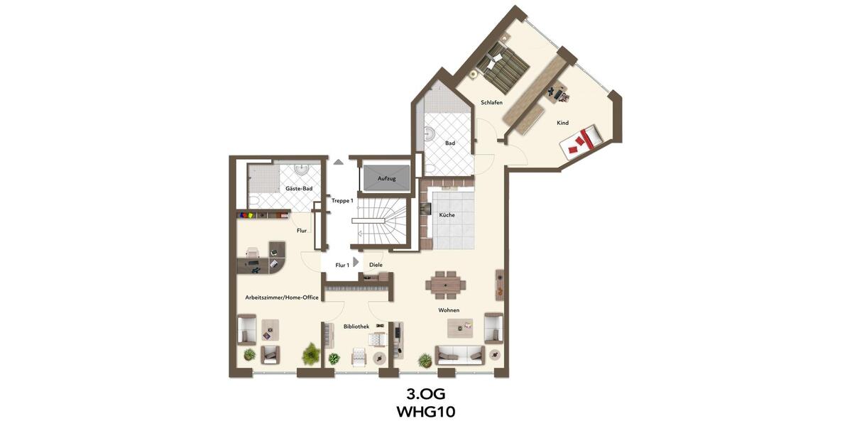 Erstbezug! Exklusive 5-Zimmer-Wohnung im 3. OG – hochwertiger Neubau in Stadtmitte 5 zimmer