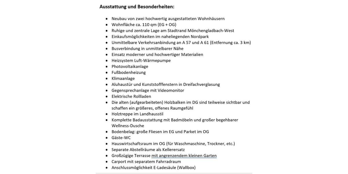 Doppelhaushälfte Mönchengladbach West - 4 Zimmer, 110 m&sup2;, 1.500&euro; | Angebot:26406091