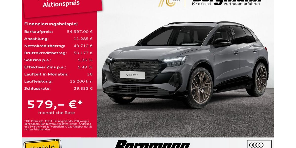 Audi Q4 e-tron 21.506 km 54.997 &euro; Krefeld 47803